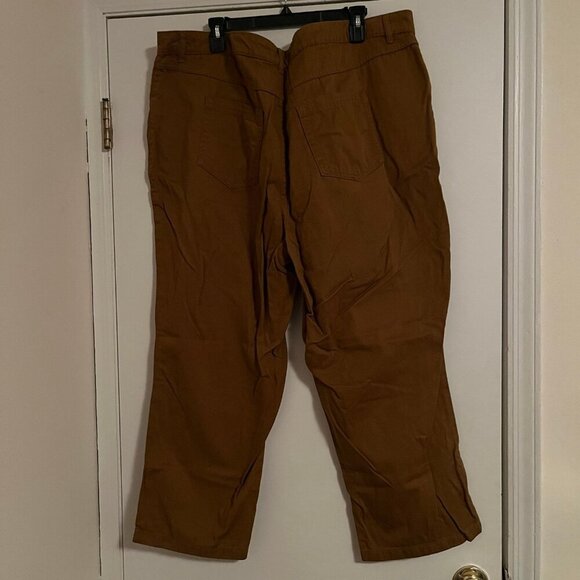 Woman Within Size 22w Petite Dark Brown Pants - Picture 2 of 9